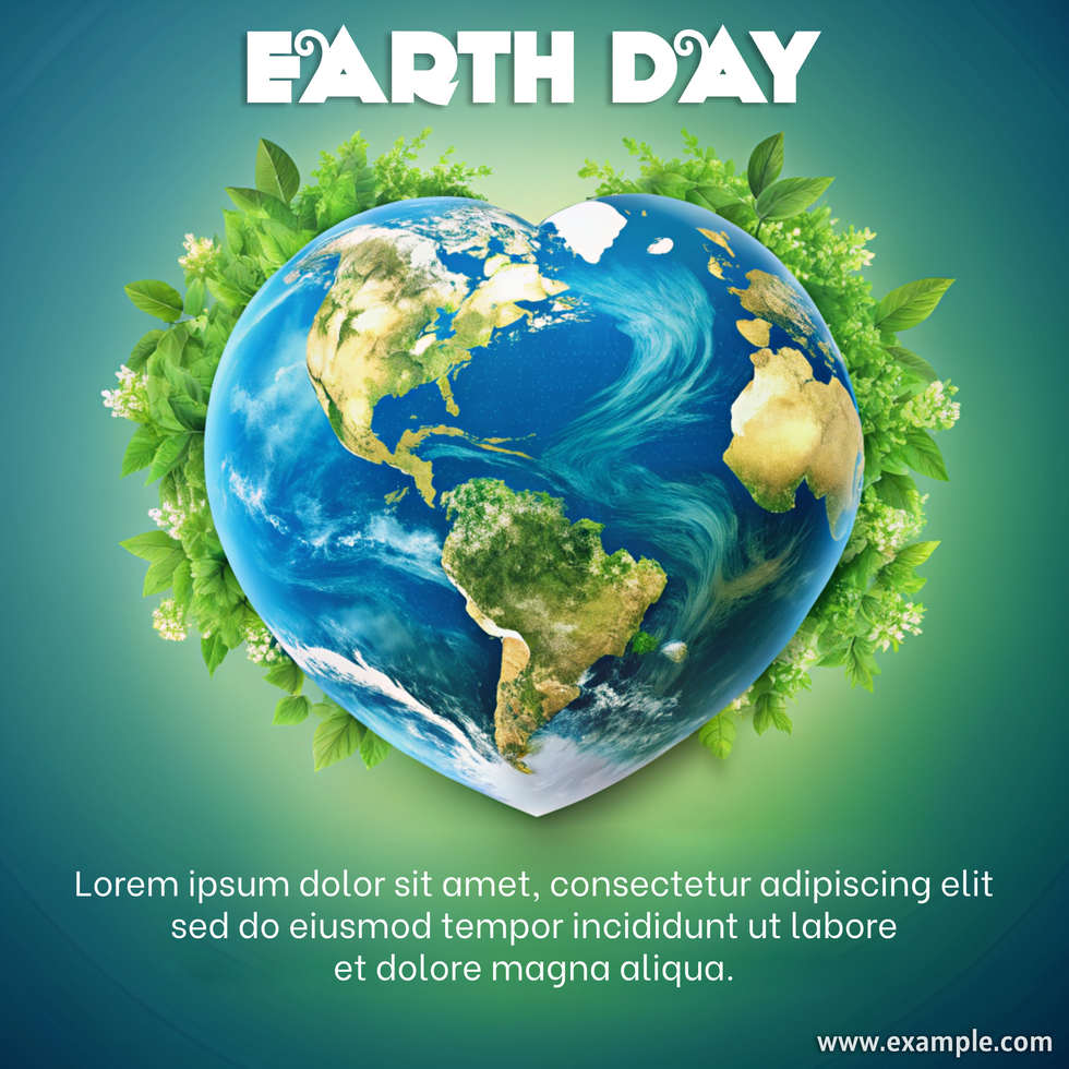Earth Day is a day to celebrate and protect our planet psd