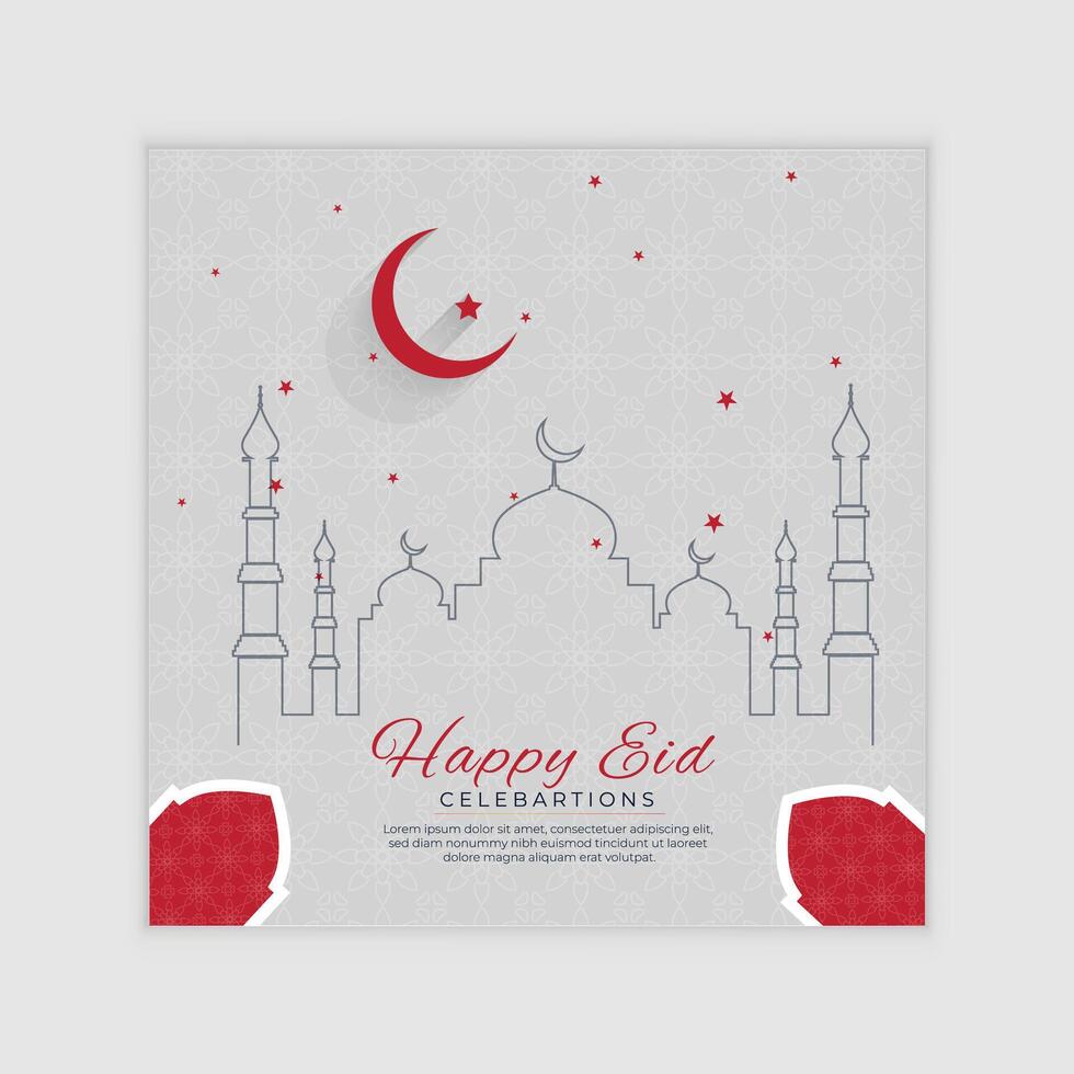 Eid Mubarak Post vector