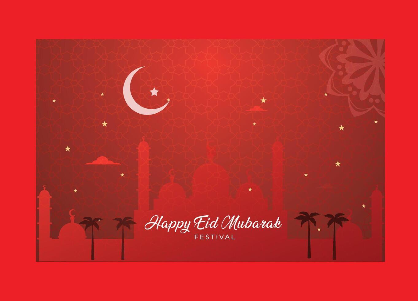 Eid mubarak banner design, Eid banner, Eid post design, Eid mubarak vector