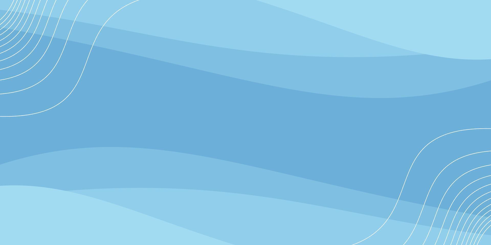Abstract Blue Background in Attractive Wave Style. Free Copy Space Area. Summer design for Promotion Banner, Poster, Greeting Card, Social Media. vector