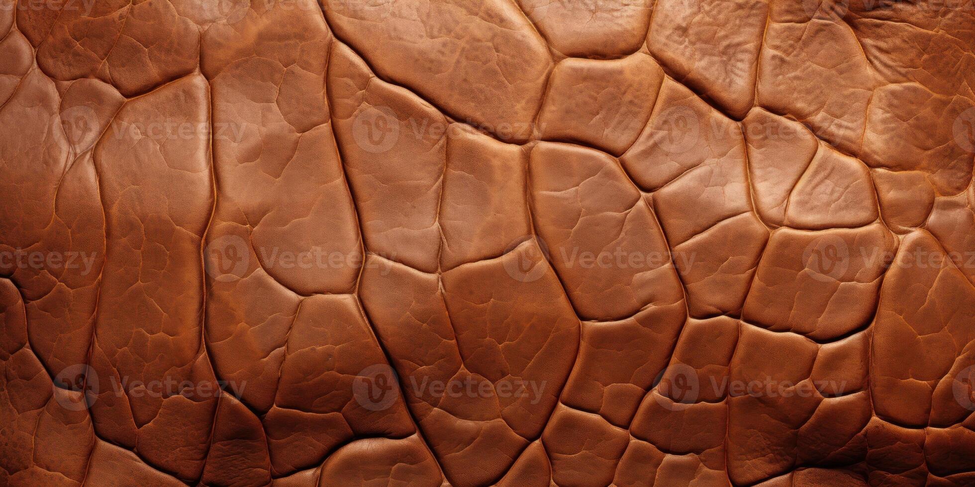 AI Generated Abstract Cracked Design, Reminiscent of Hippo Skin Texture. Animal Brown Background. Generative AI photo