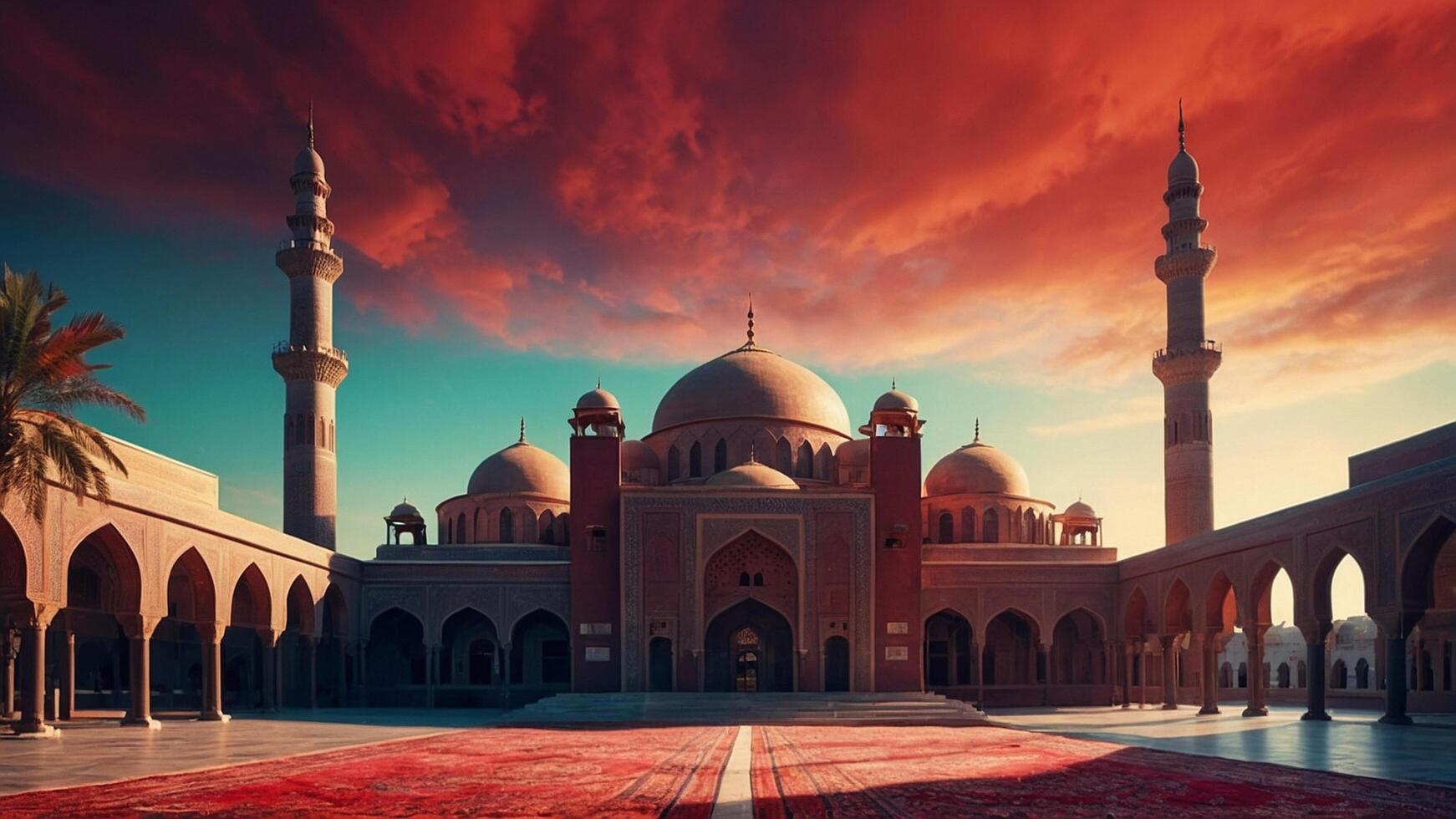 AI generated Beautiful Ramadan Moment photo
