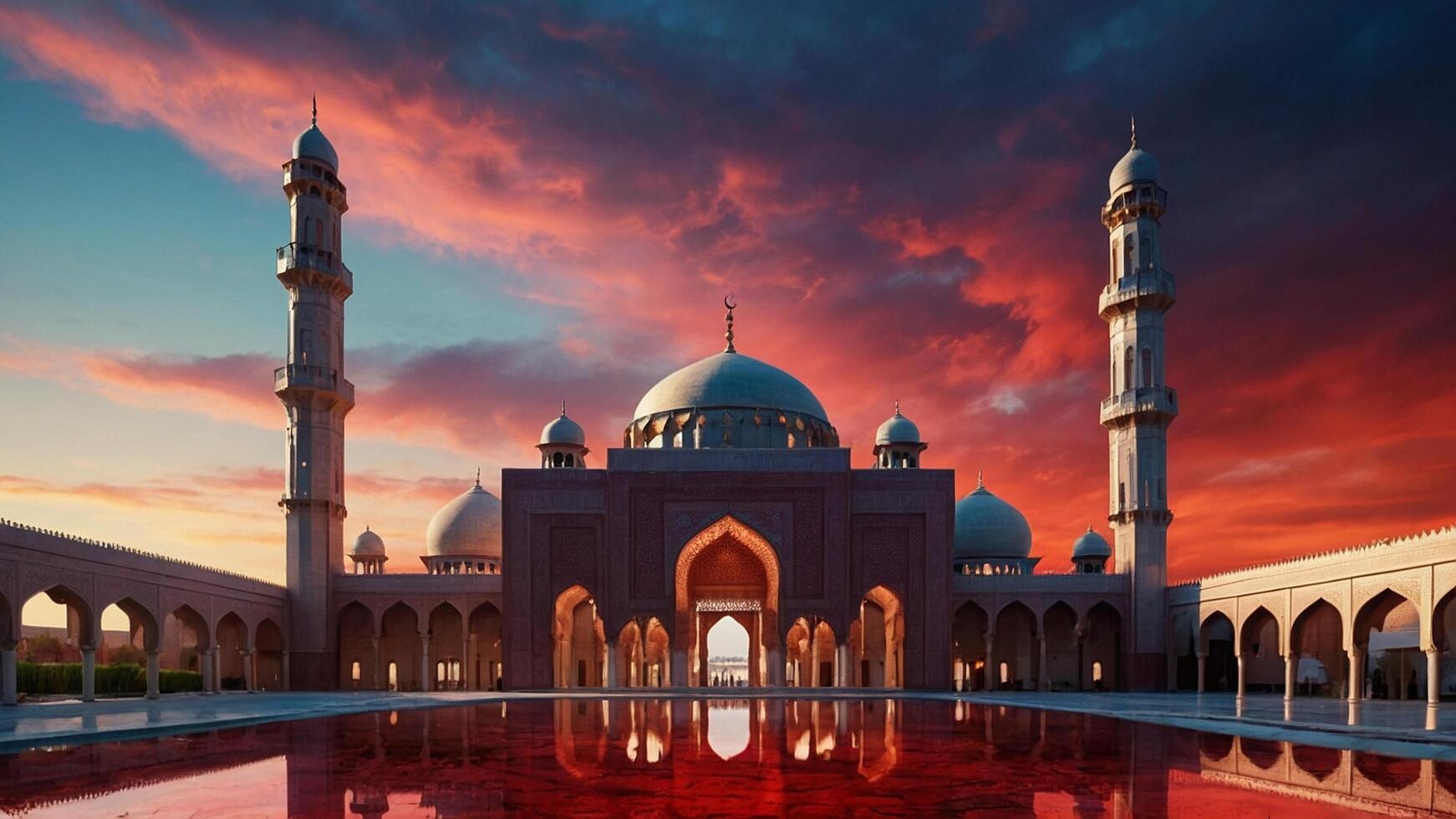 AI generated Beautiful Ramadan Moment photo