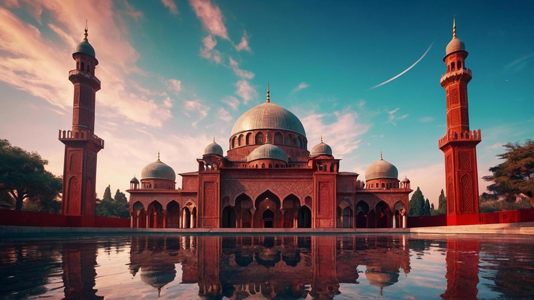 AI generated Beautiful Ramadan Moment photo