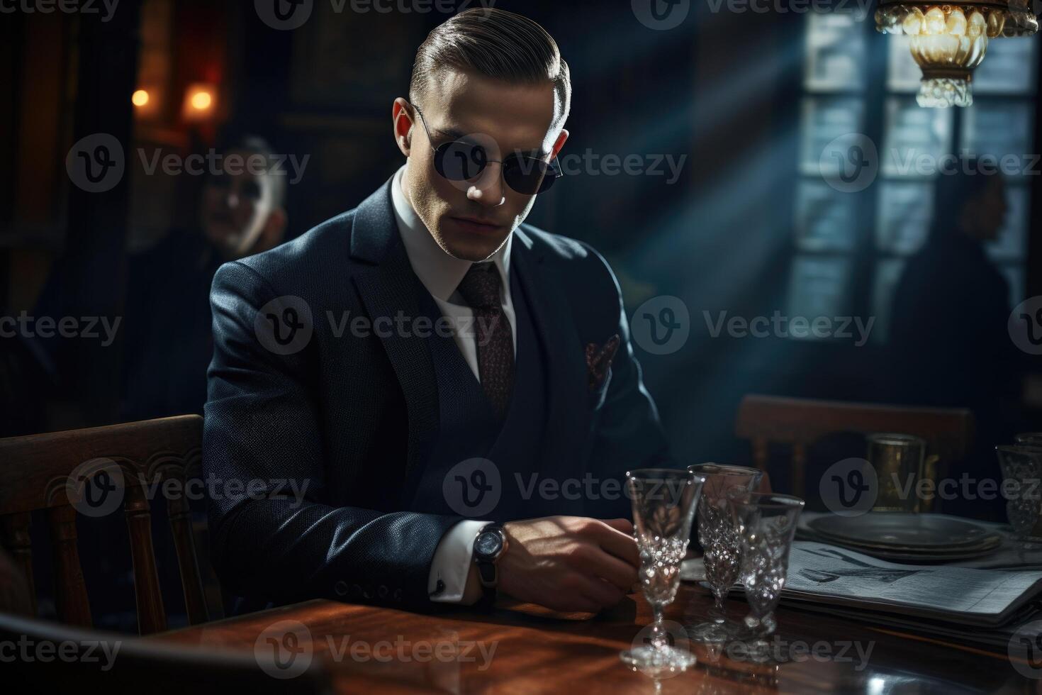 AI Generated Timeless elegance and modern flair. a curated guide to gentlemen's style, blending sophistication individuality in fashion , encapsulating essence of sartorial refinement contemporary photo