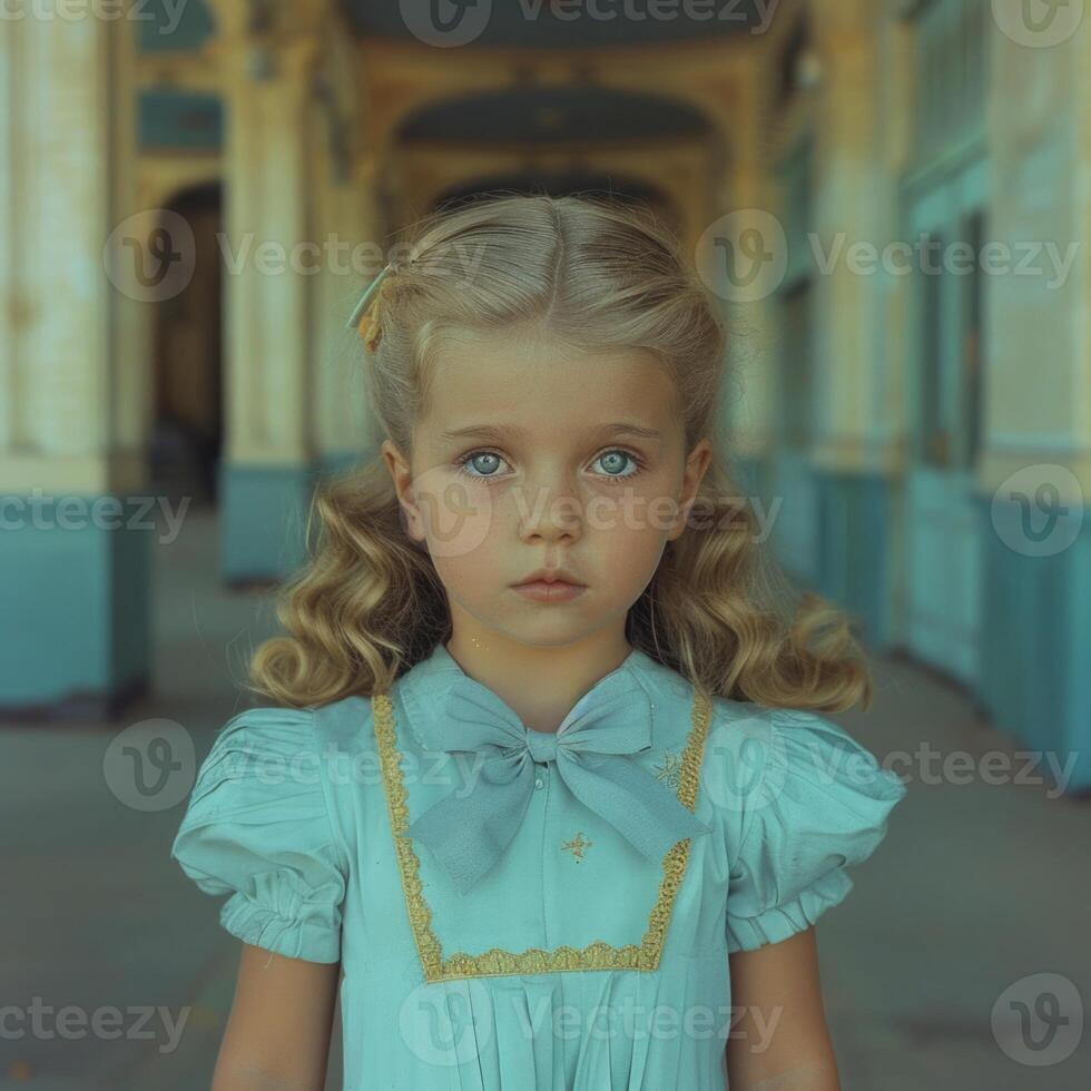 AI generated Orphanage child, a tender portrait of resilience and hope, the journey of children in need of care and support, shining a light on their strength and potential amidst adversity. photo