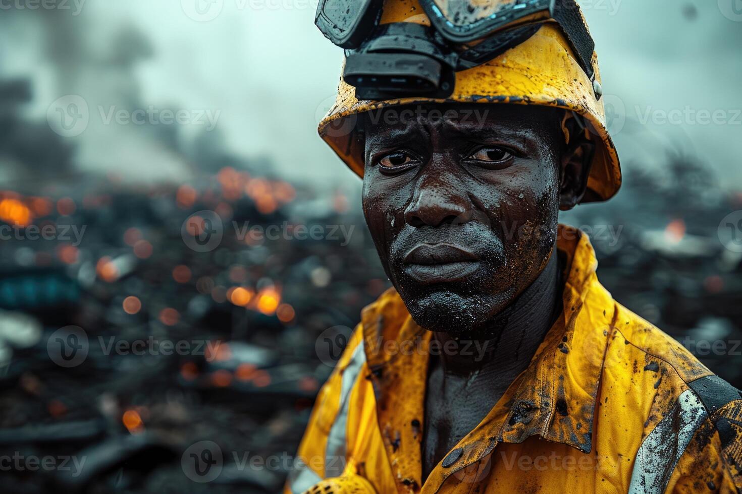 AI generated An emotional spectacle of the destructive power of a natural cataclysm, a deep perception of the elements and their impact, a fascinating look at destruction and its consequences photo