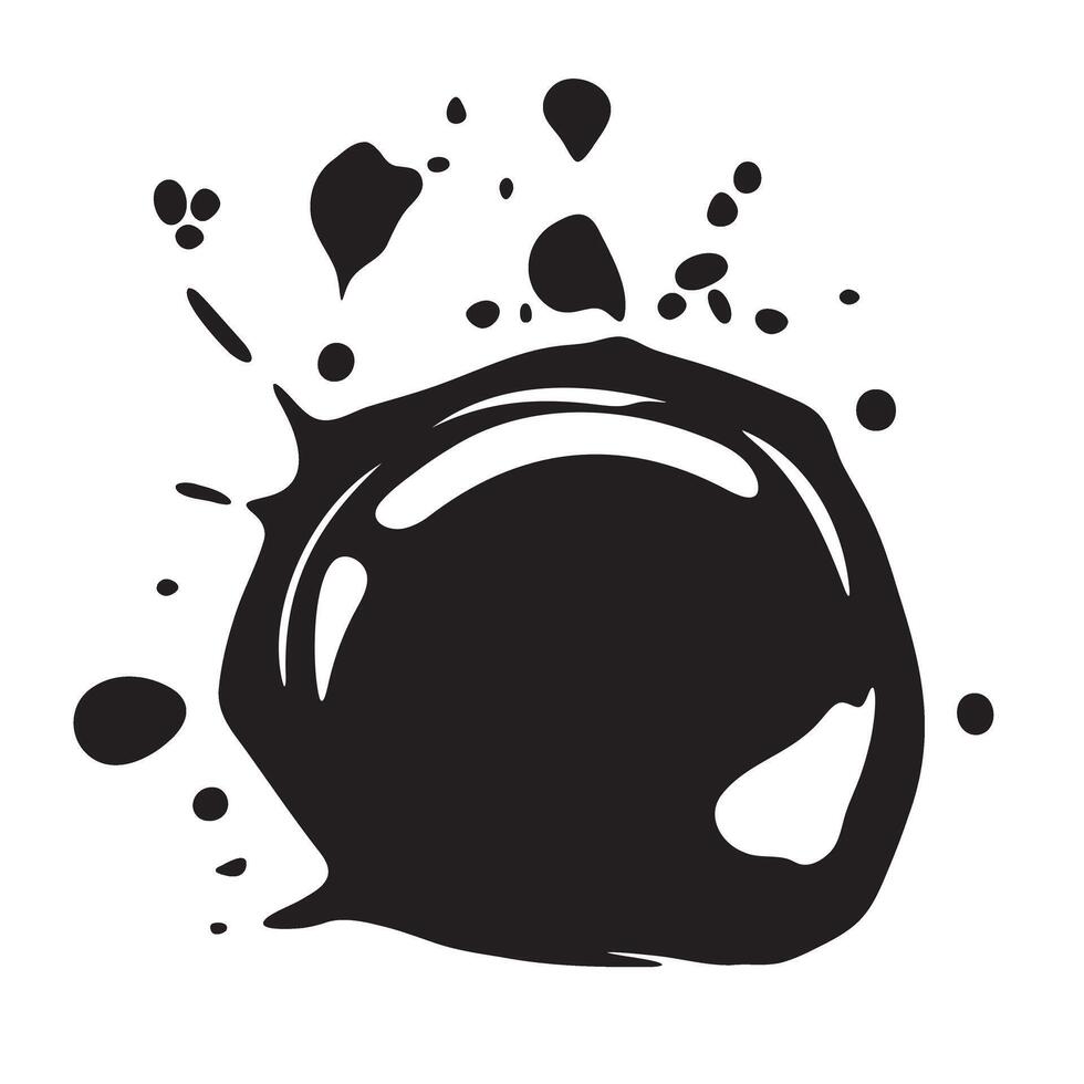 Black and white blot. vector