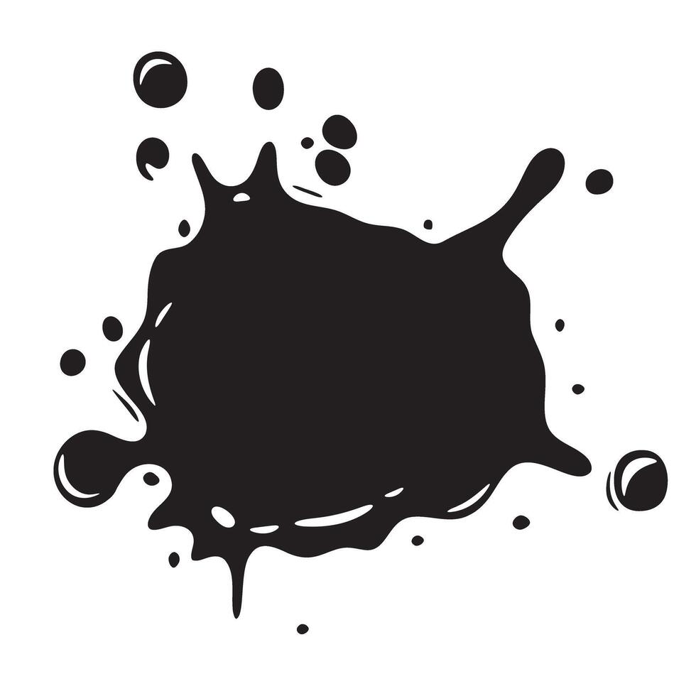 Black and white blot. vector