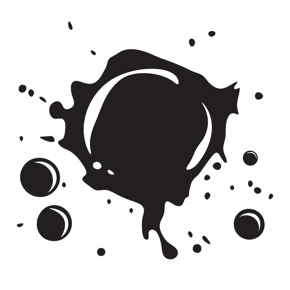 Black and white blot vector
