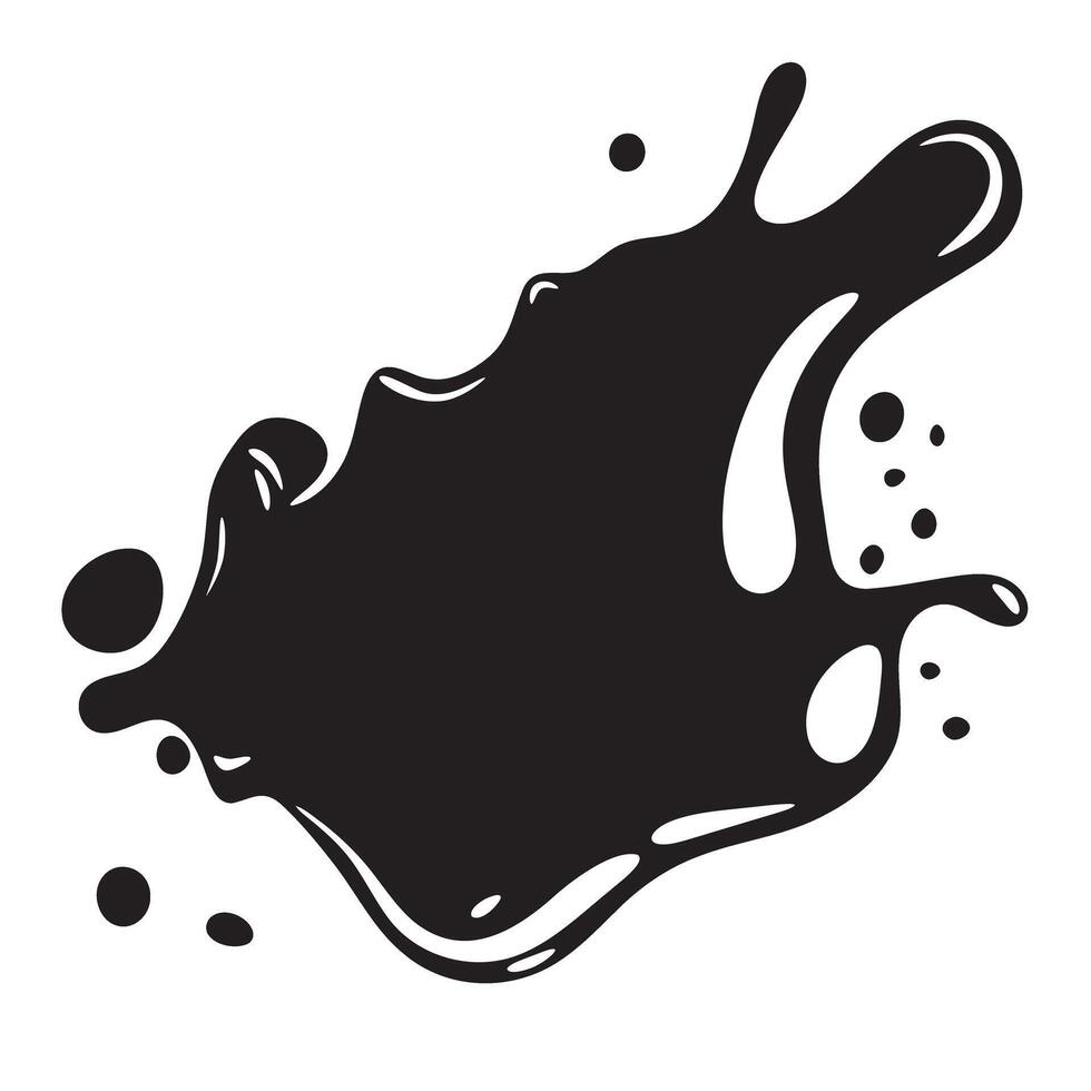 Black and white blot vector