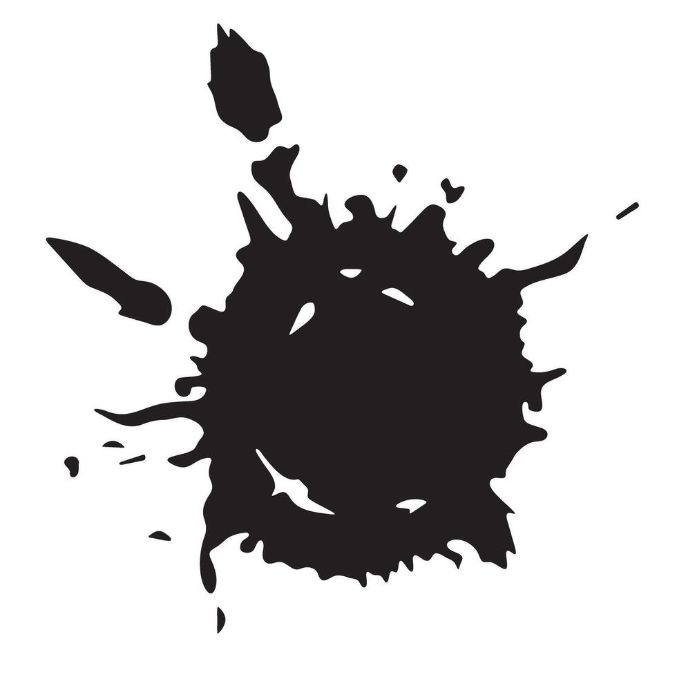 Black and white blot. vector