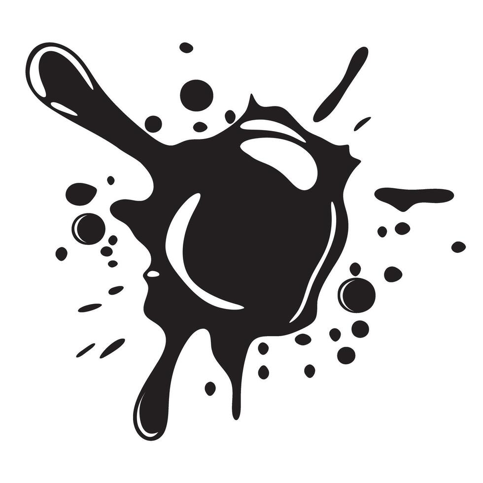 Black and white blot vector