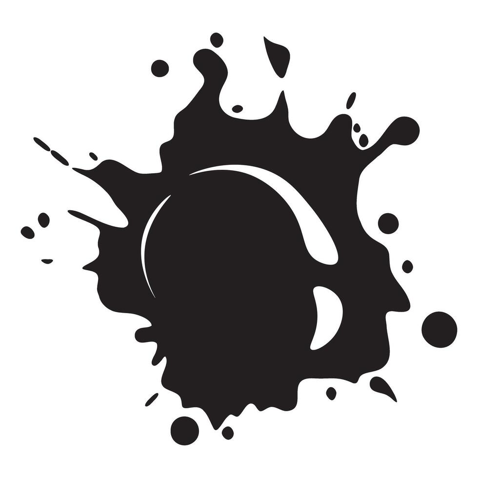 Black and white blot. vector