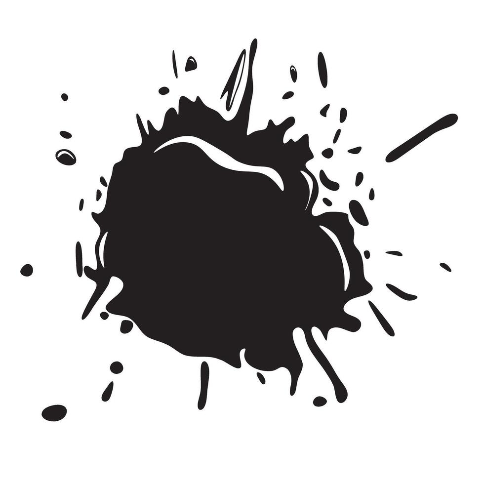 Black and white blot vector