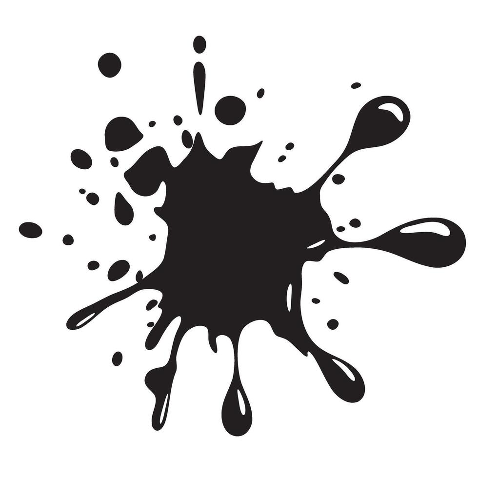 Black and white blot. vector