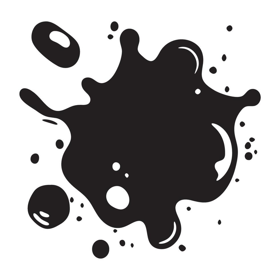 Black and white blot. vector