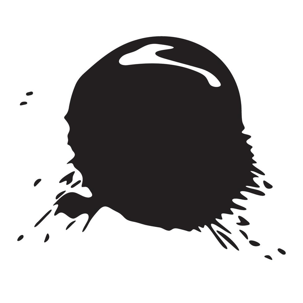 Black and white blot vector