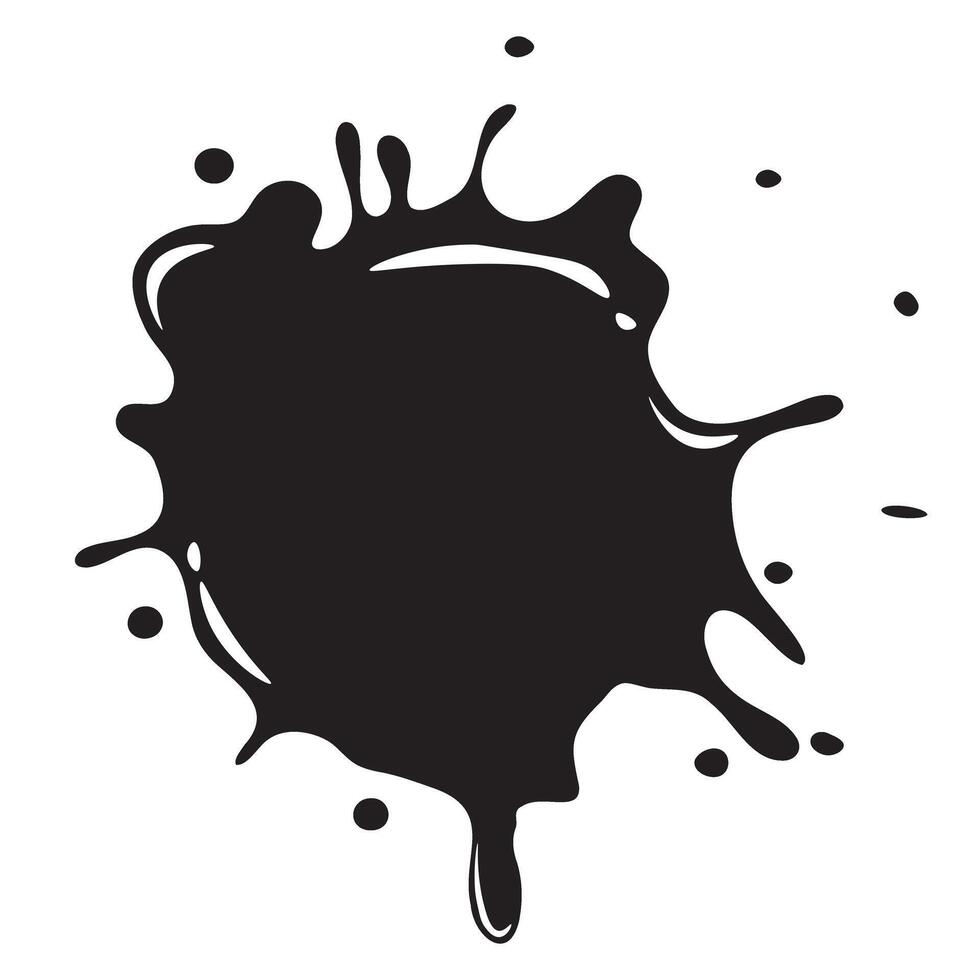 Black and white blot. vector