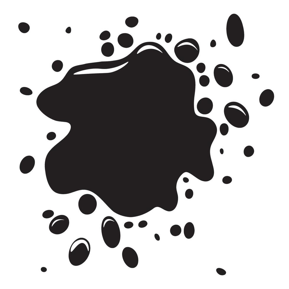 Black and white blot vector