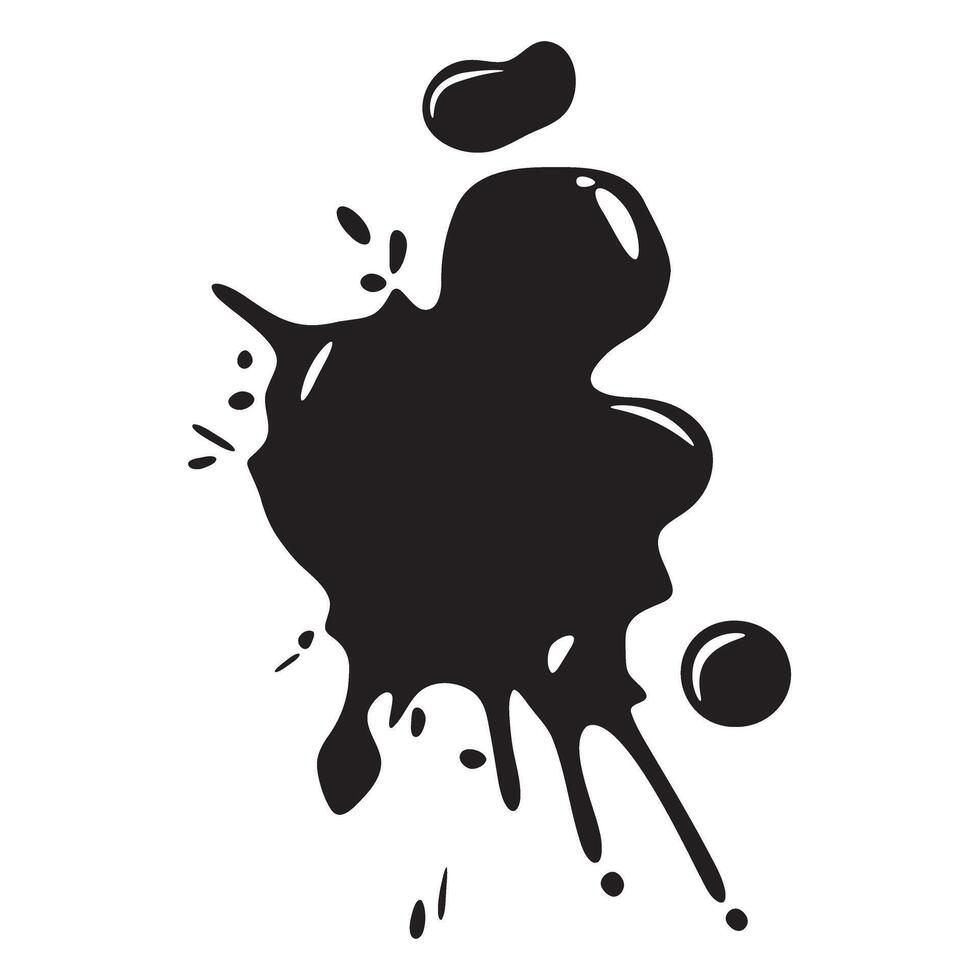 Black and white blot. vector