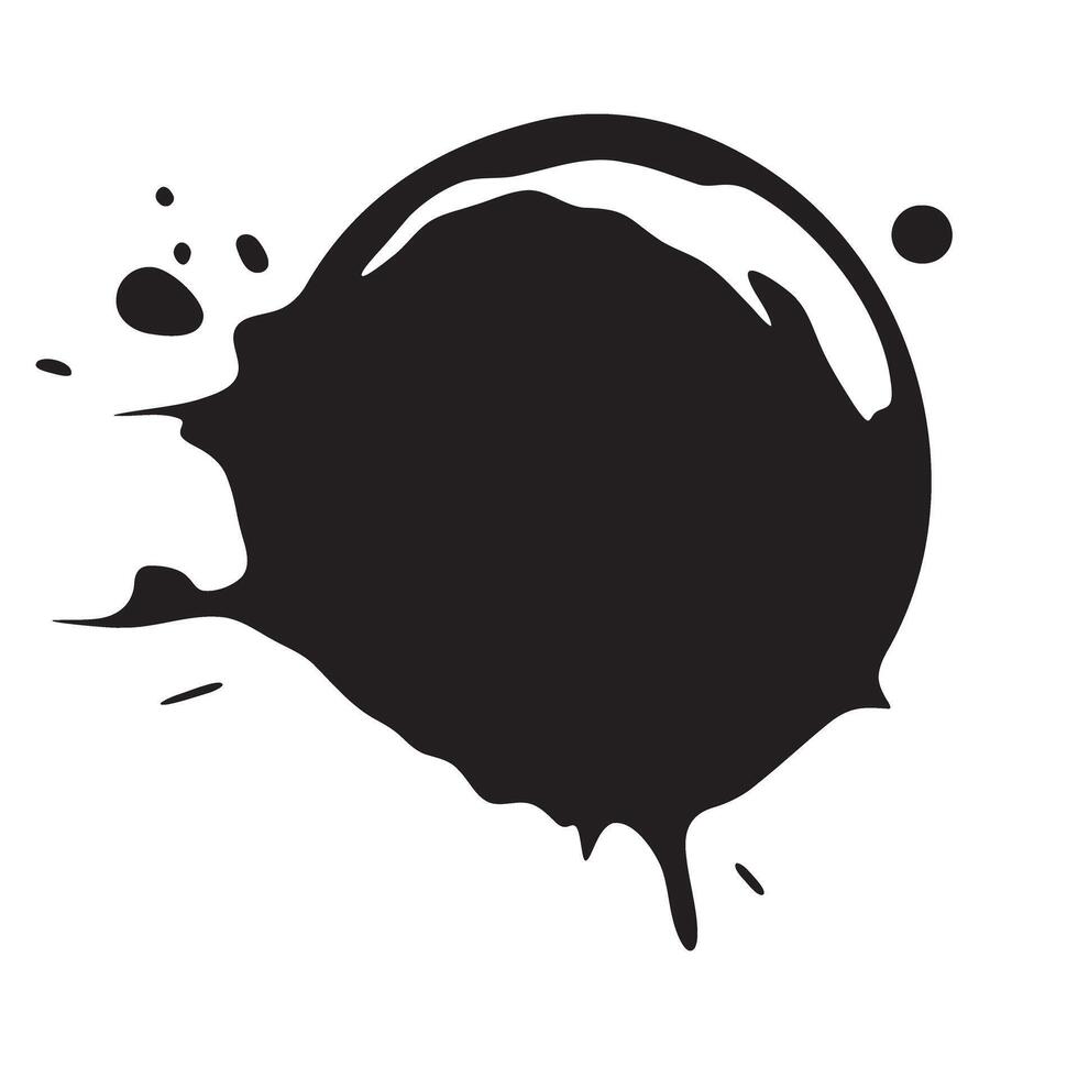 Black and white blot. vector