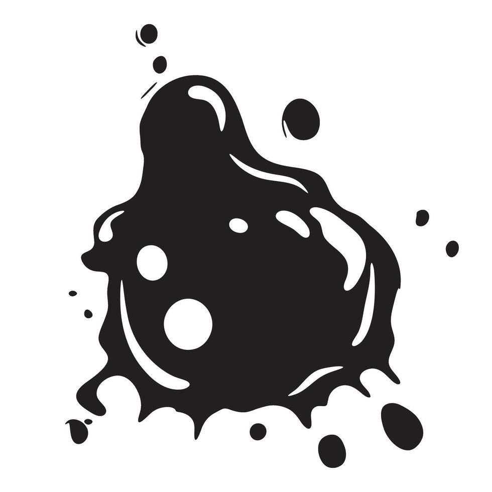 Black and white blot. vector
