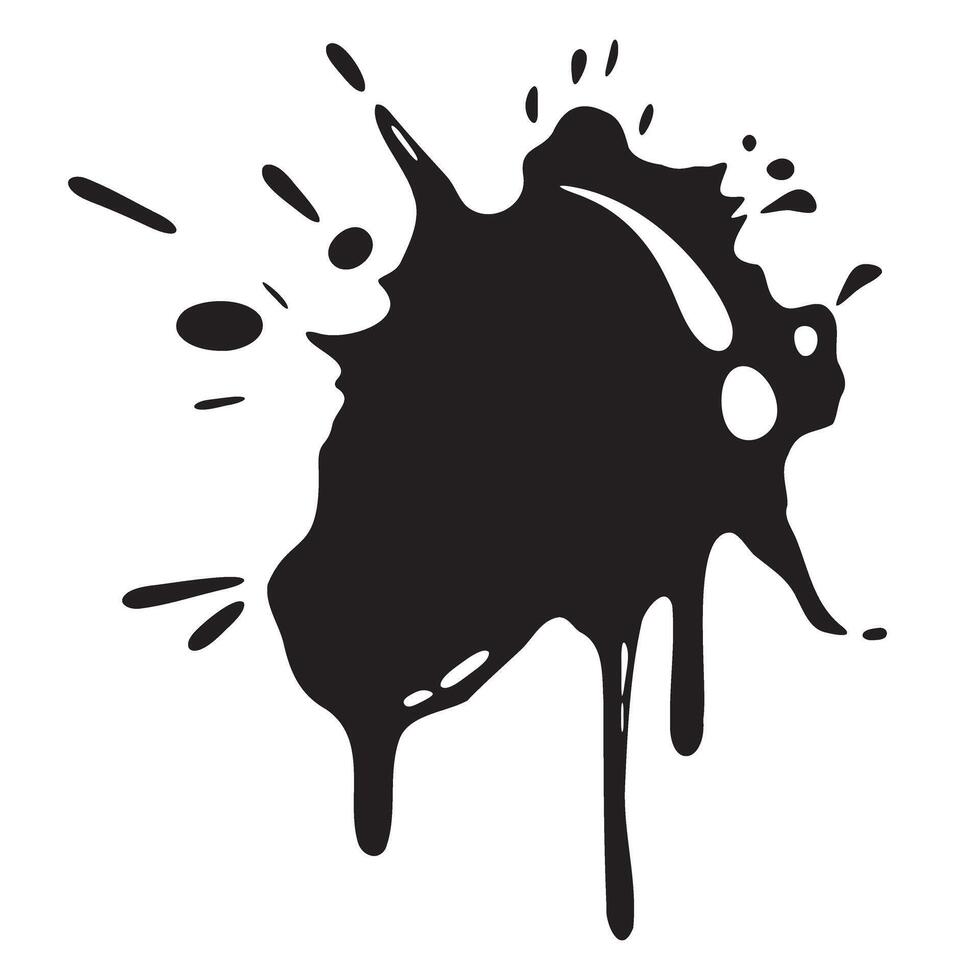 Black and white blot vector