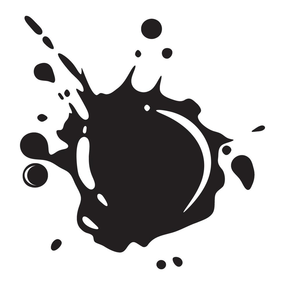 Black and white blot vector