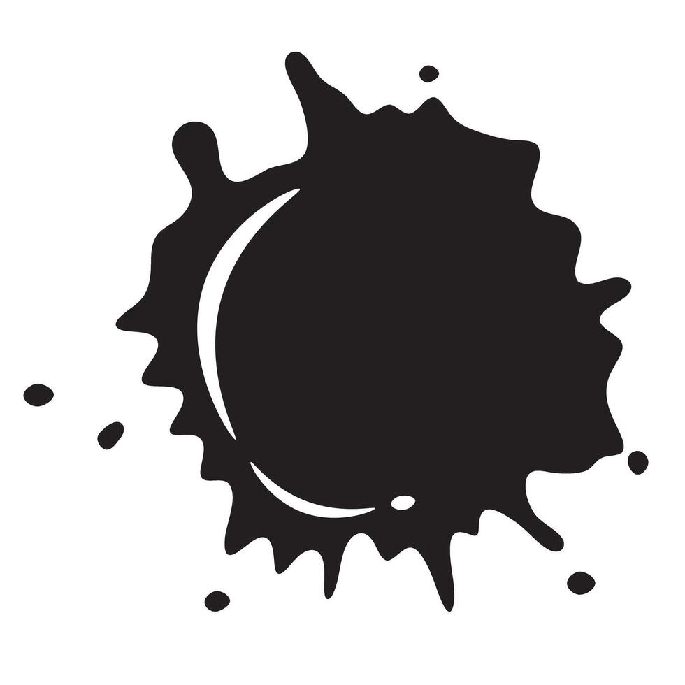 Black and white blot vector