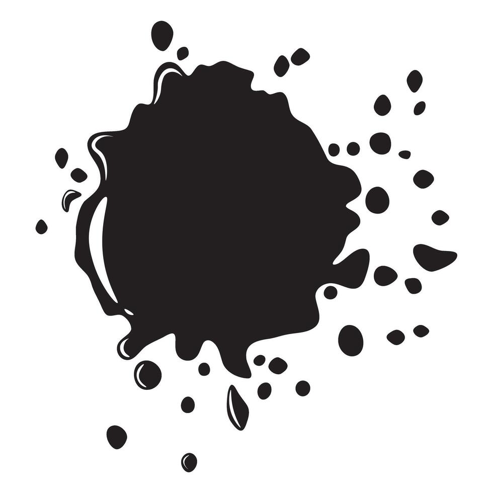 Black and white blot vector