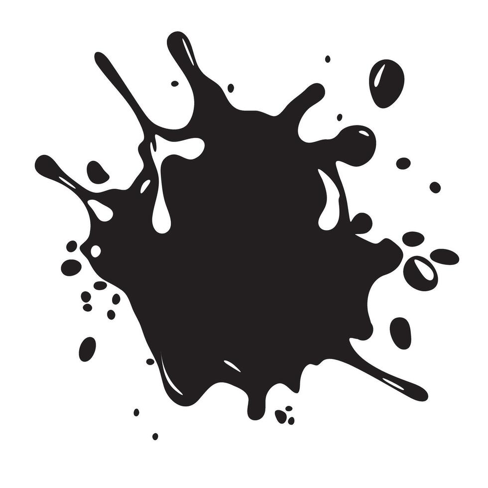 Black and white blot. vector