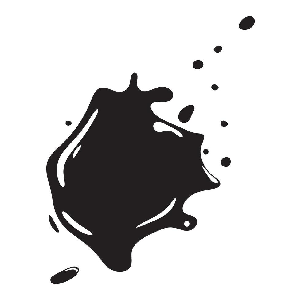 Black and white blot vector