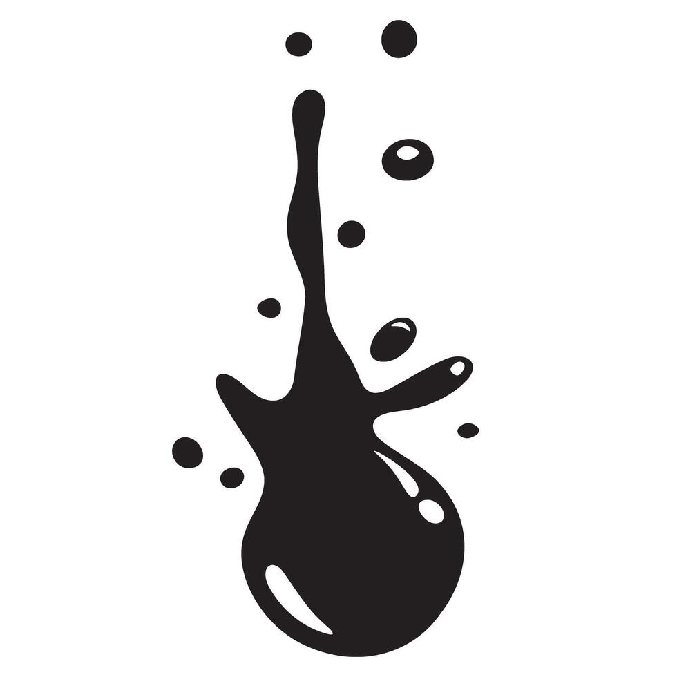 Black and white blot. vector