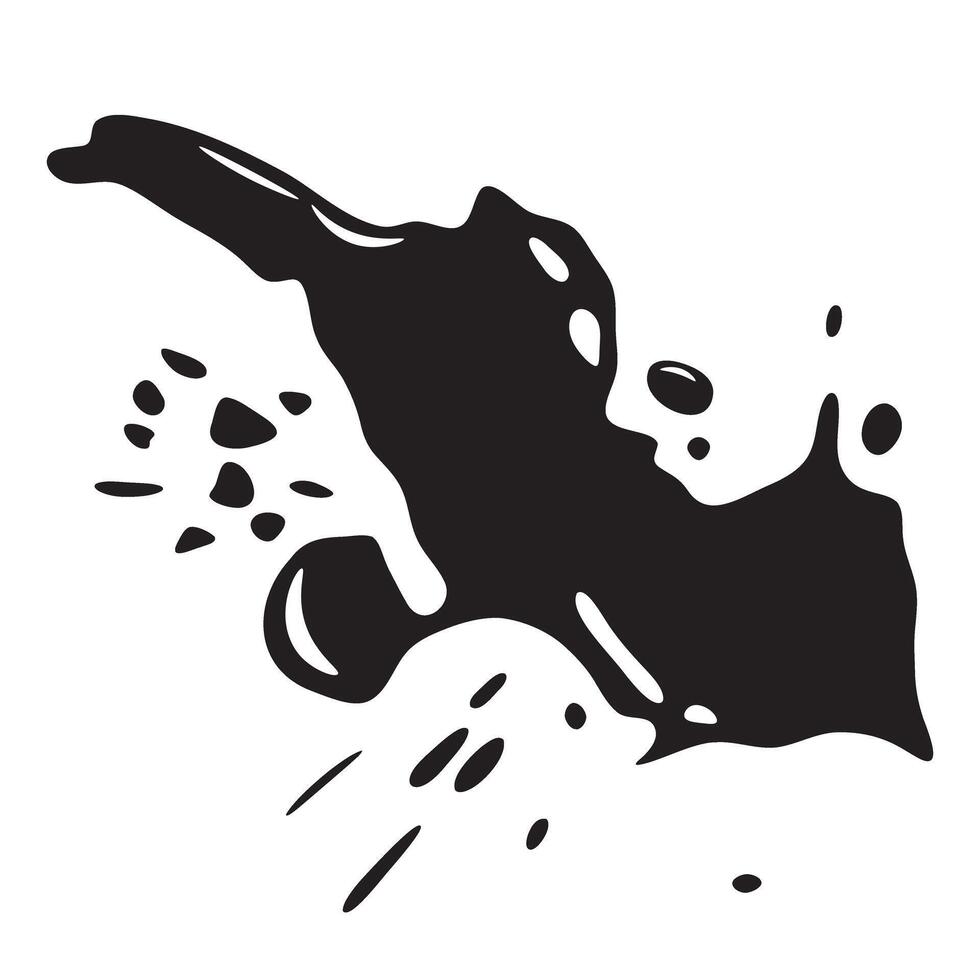Black and white blot. vector