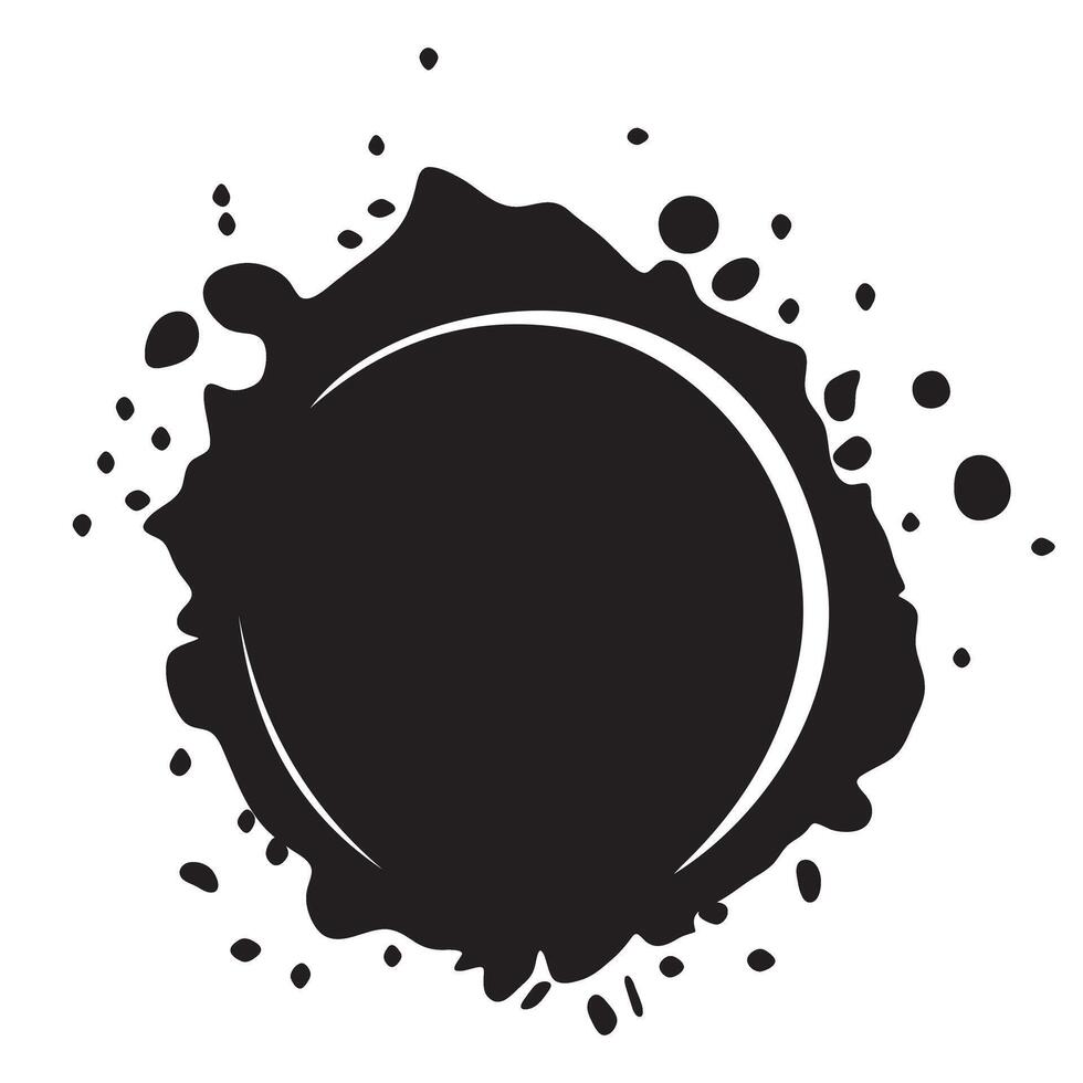 Black and white blot. vector