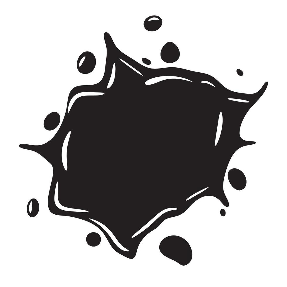 Black and white blot. vector