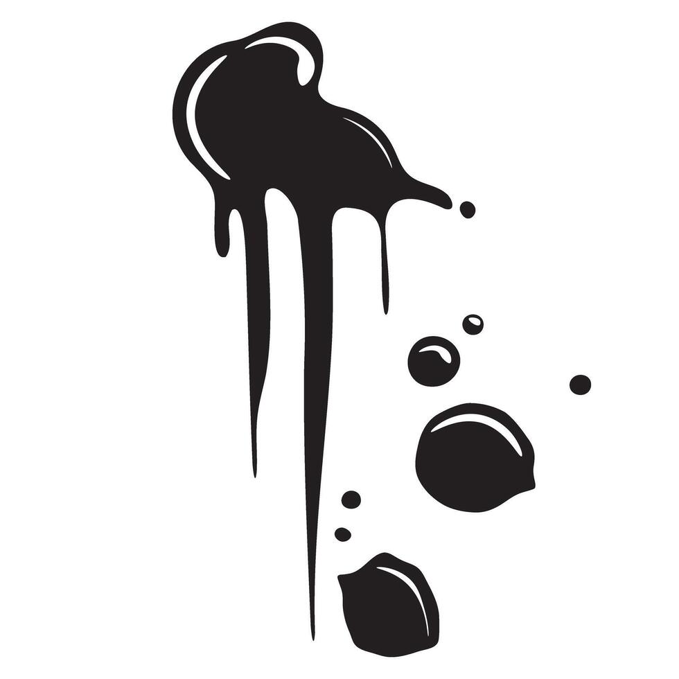 Black and white blot. vector