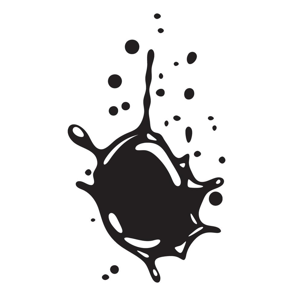 Black and white blot. vector