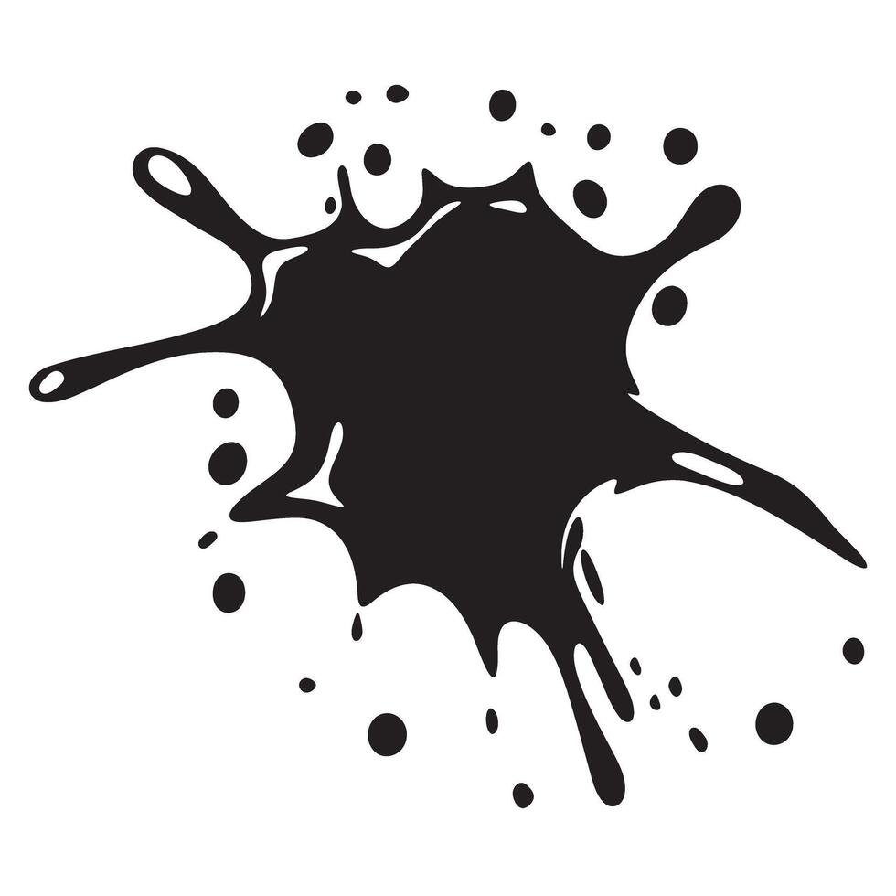 Black and white blot. vector