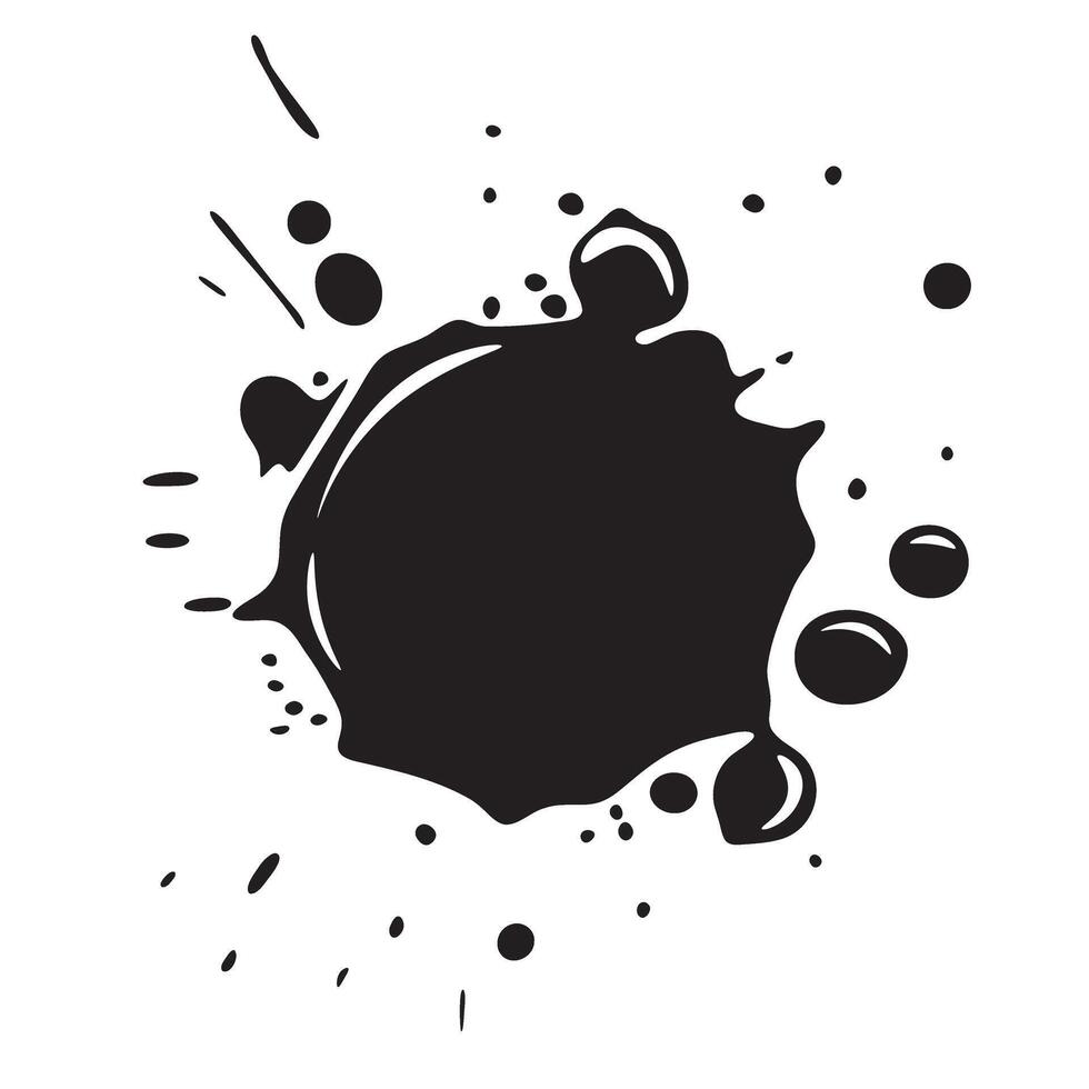 Black and white blot. vector