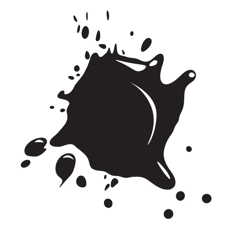 Black and white blot. vector