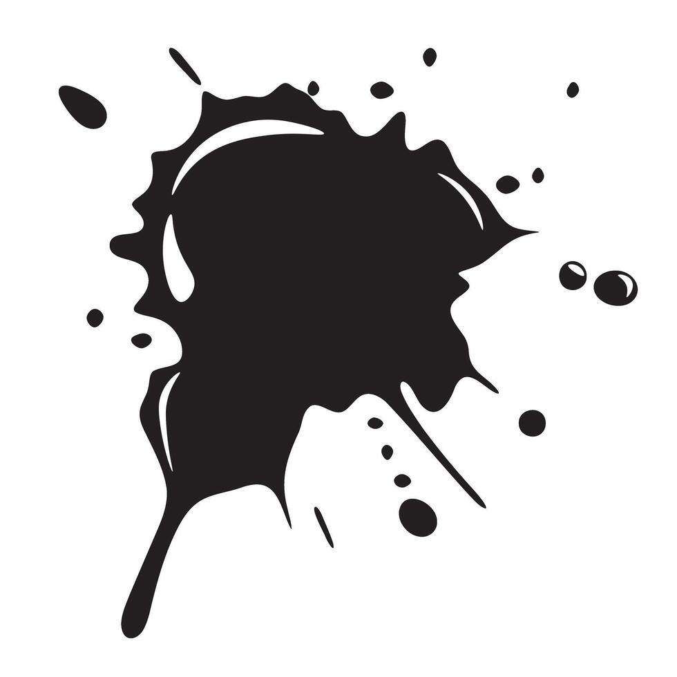 Black and white blot. vector