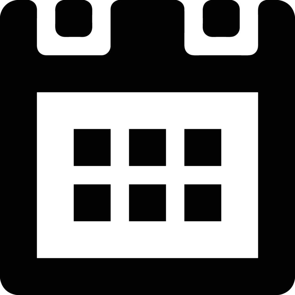 Calendar icon symbol image for schedule or appointment vector