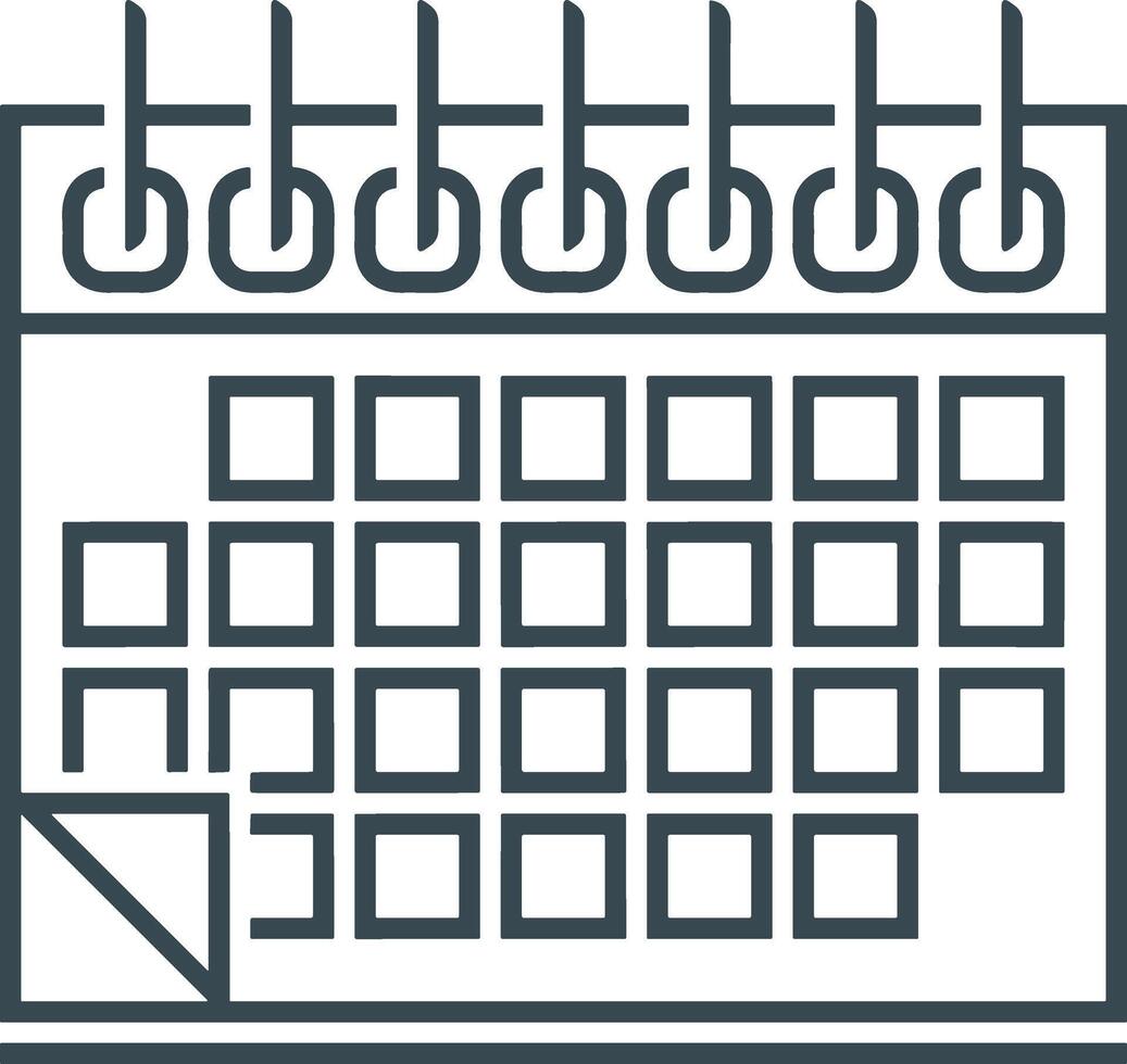 Calendar icon symbol image for schedule or appointment vector