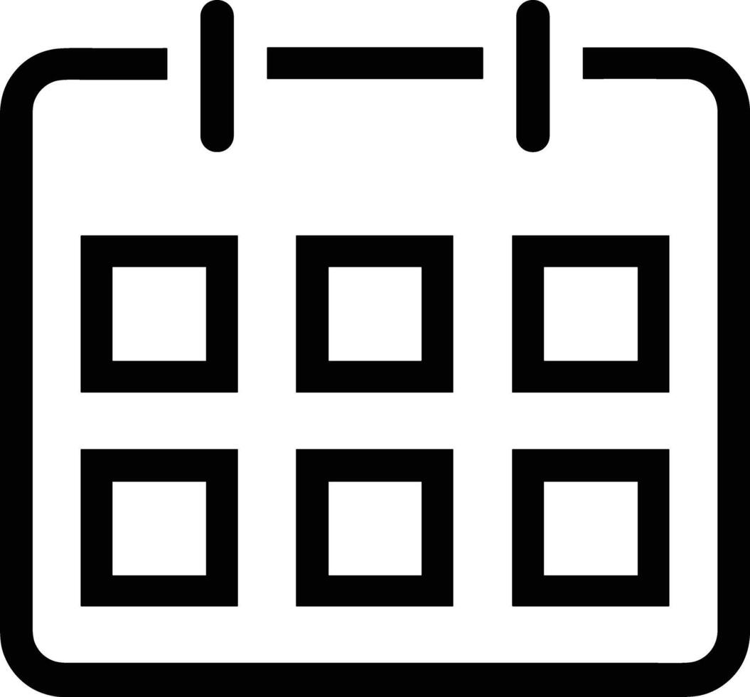 Calendar icon symbol image for schedule or appointment vector