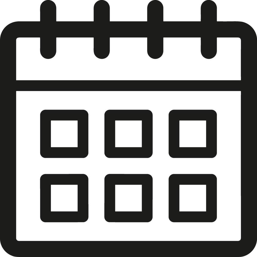 Calendar icon symbol image for schedule or appointment vector