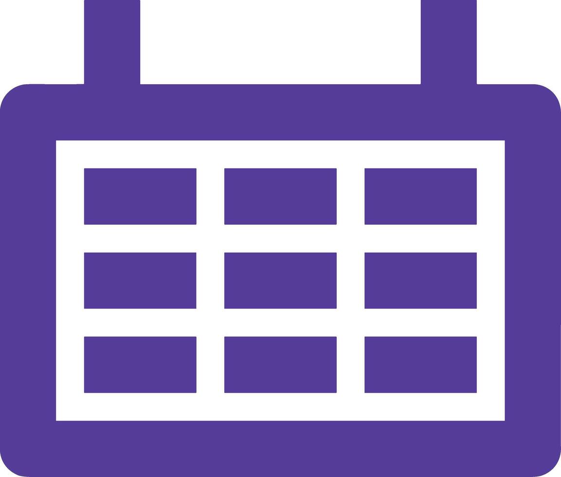 Calendar icon symbol image for schedule or appointment vector