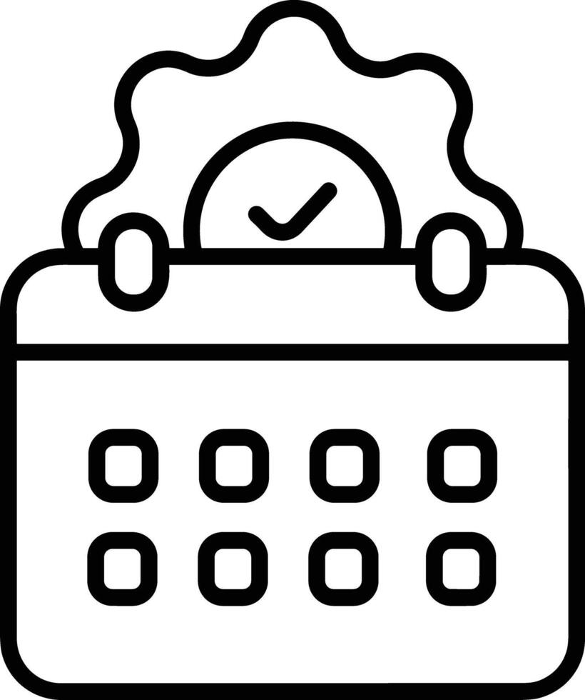 Calendar icon symbol image for schedule or appointment vector