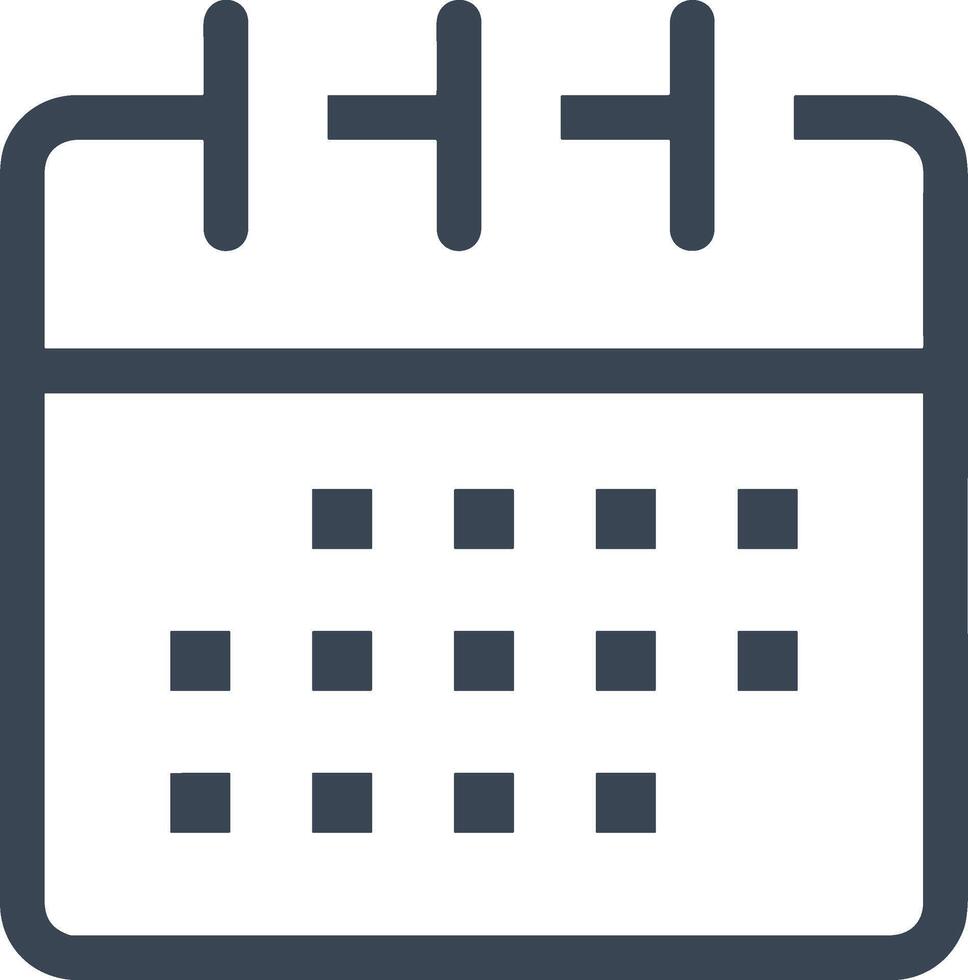 Calendar icon symbol image for schedule or appointment vector